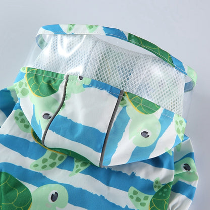 Cute Turtle Design Dog Raincoats