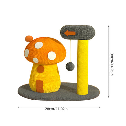 Cute Mushroom Cat Scratcher Post