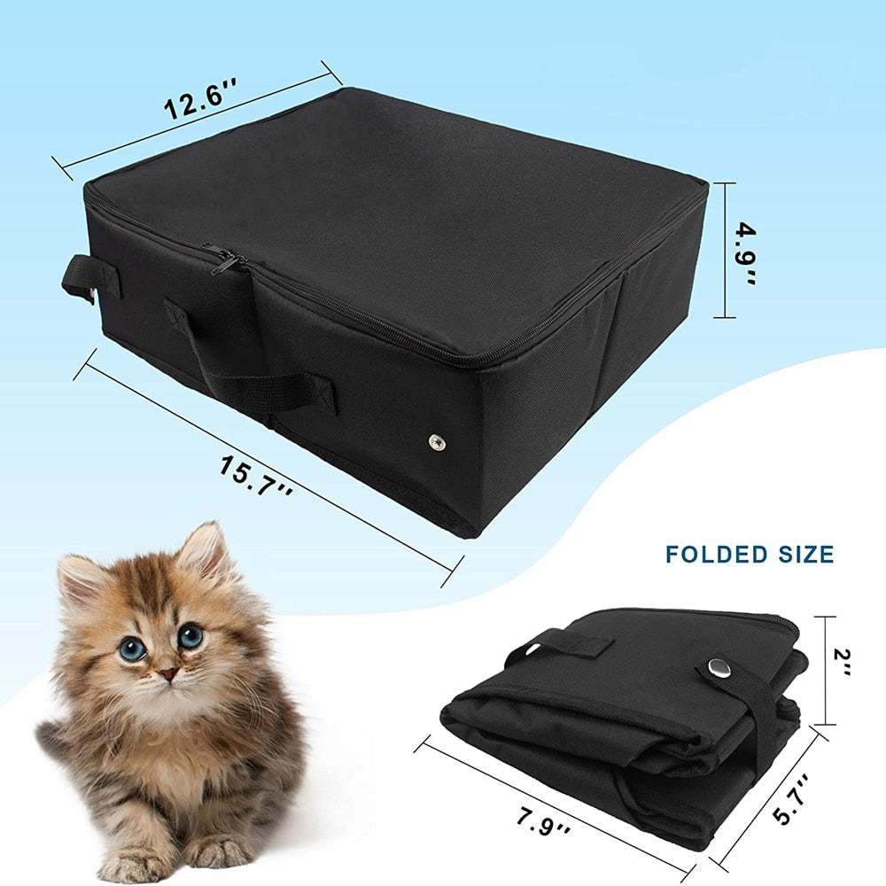 Folding Travel Pet Cat Litter Box