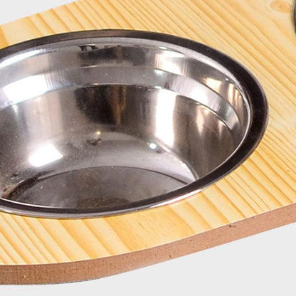 Bamboo Stand Raised Pet Bowl