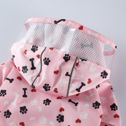 Reflective Strip Design Dog Raincoats