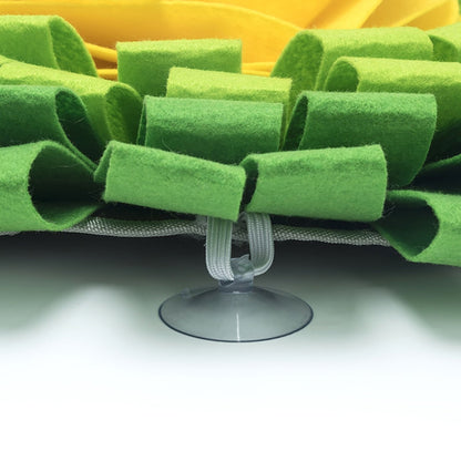 Green Flower Fun Pet Snuffle Mat