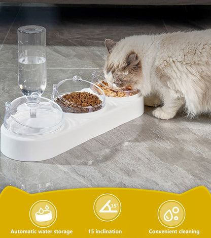 500ML 3 Bowls Pet Food Feeder