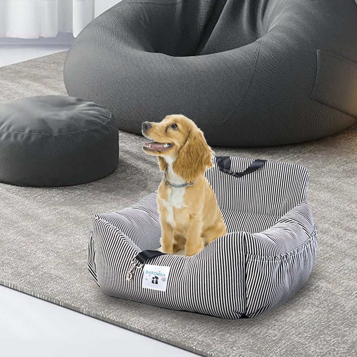 Soft Plush Dog Car Booster Bed