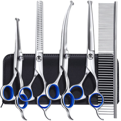 6 In 1 Professional Stainless Steel Dog Scissors