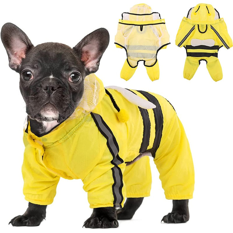 Cartoon Hooded Dog Raincoat