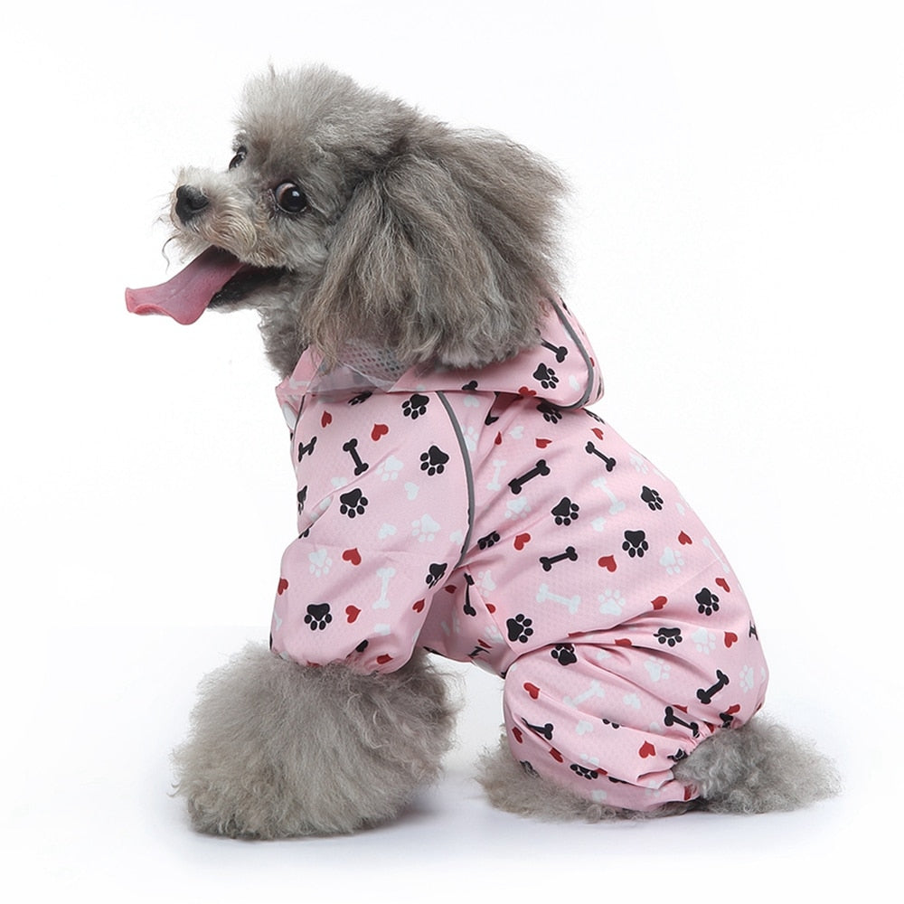 Reflective Strip Design Dog Raincoats