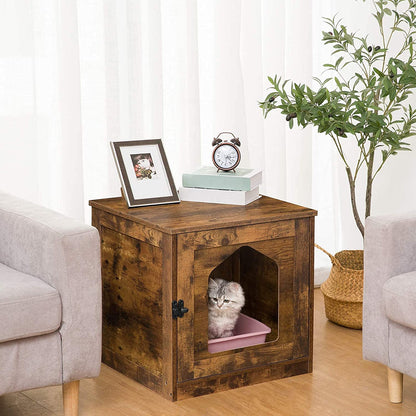 Enlarged Door Cat Litter Box Cabinet