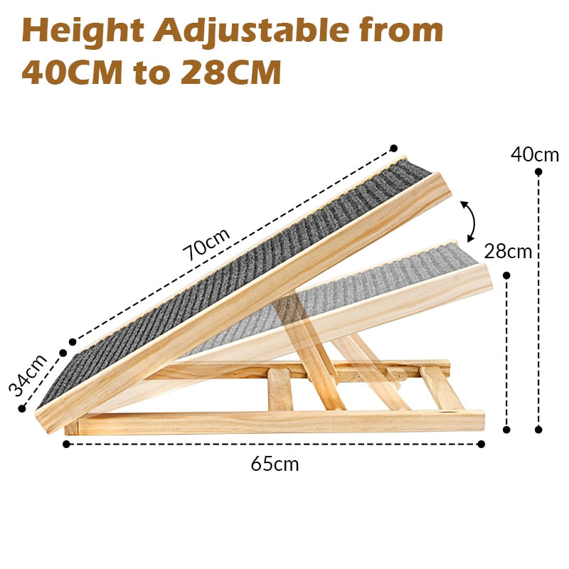 2 Levels Height Adjustable Dog Ramp