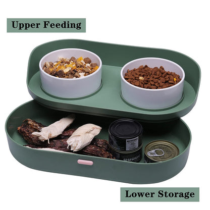 Melamine Elevated Dog Food Bowl