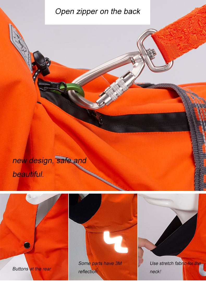 3M Reflective Waterproof Dog Raincoat