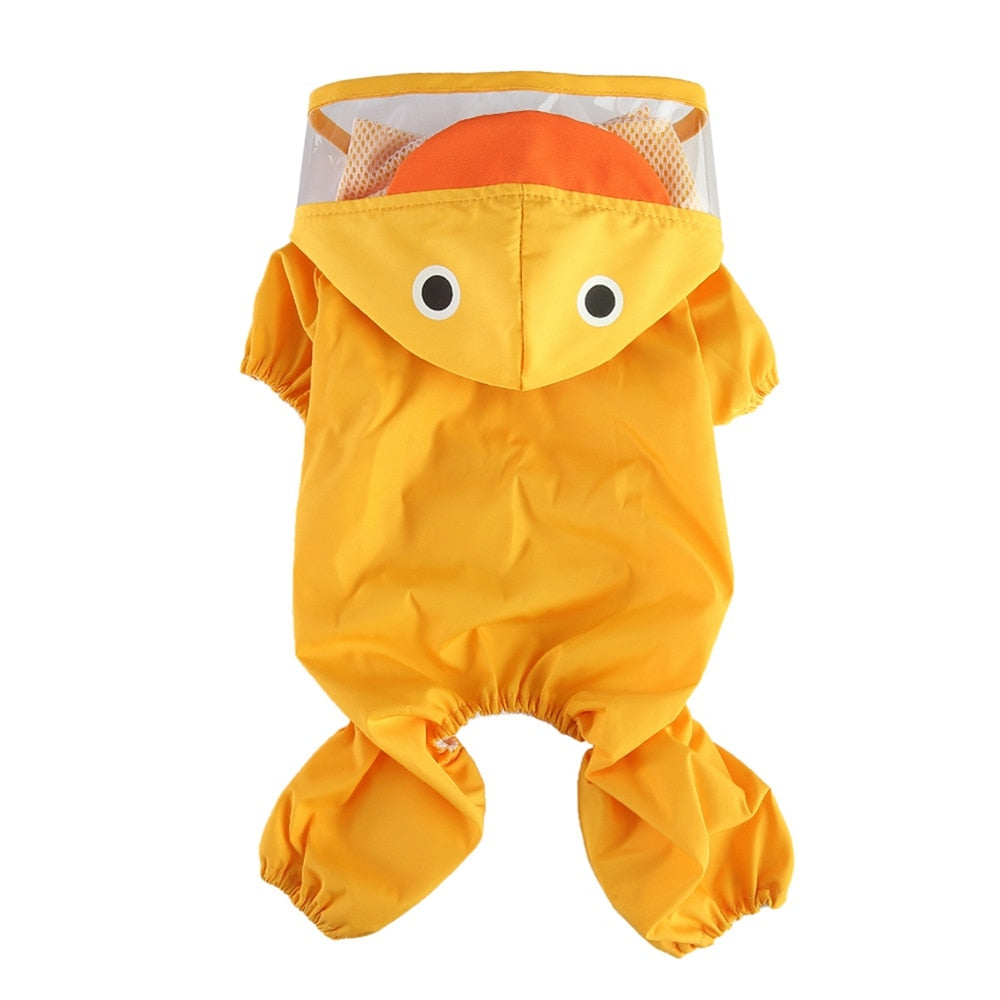 Funny Duck Design Dog Raincoat