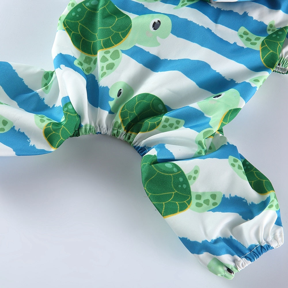 Cute Turtle Design Dog Raincoats