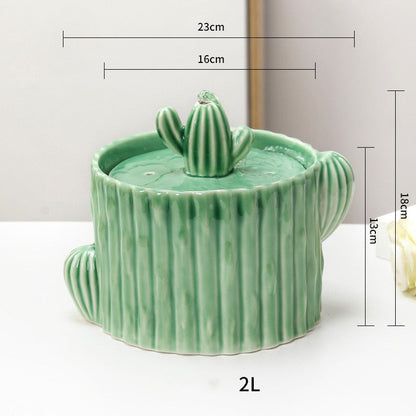 2L Cactus Cat Water Fountains