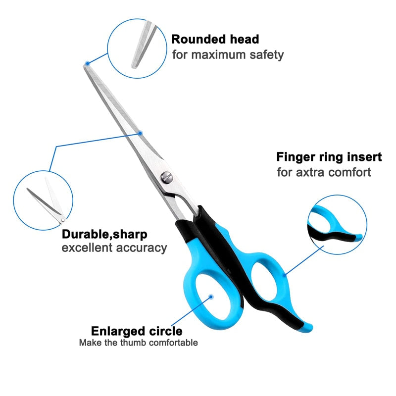 Ergonomic Dog Straight Scissors Set