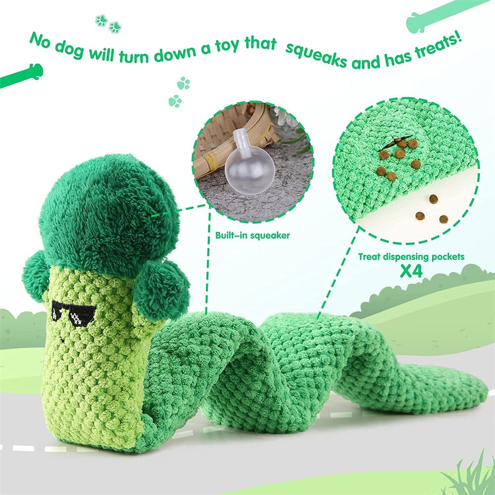 Broccoli Pet Squeaky Snuffle Toy