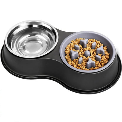 4 Skid Proof Stainless Steel Dog Bowl