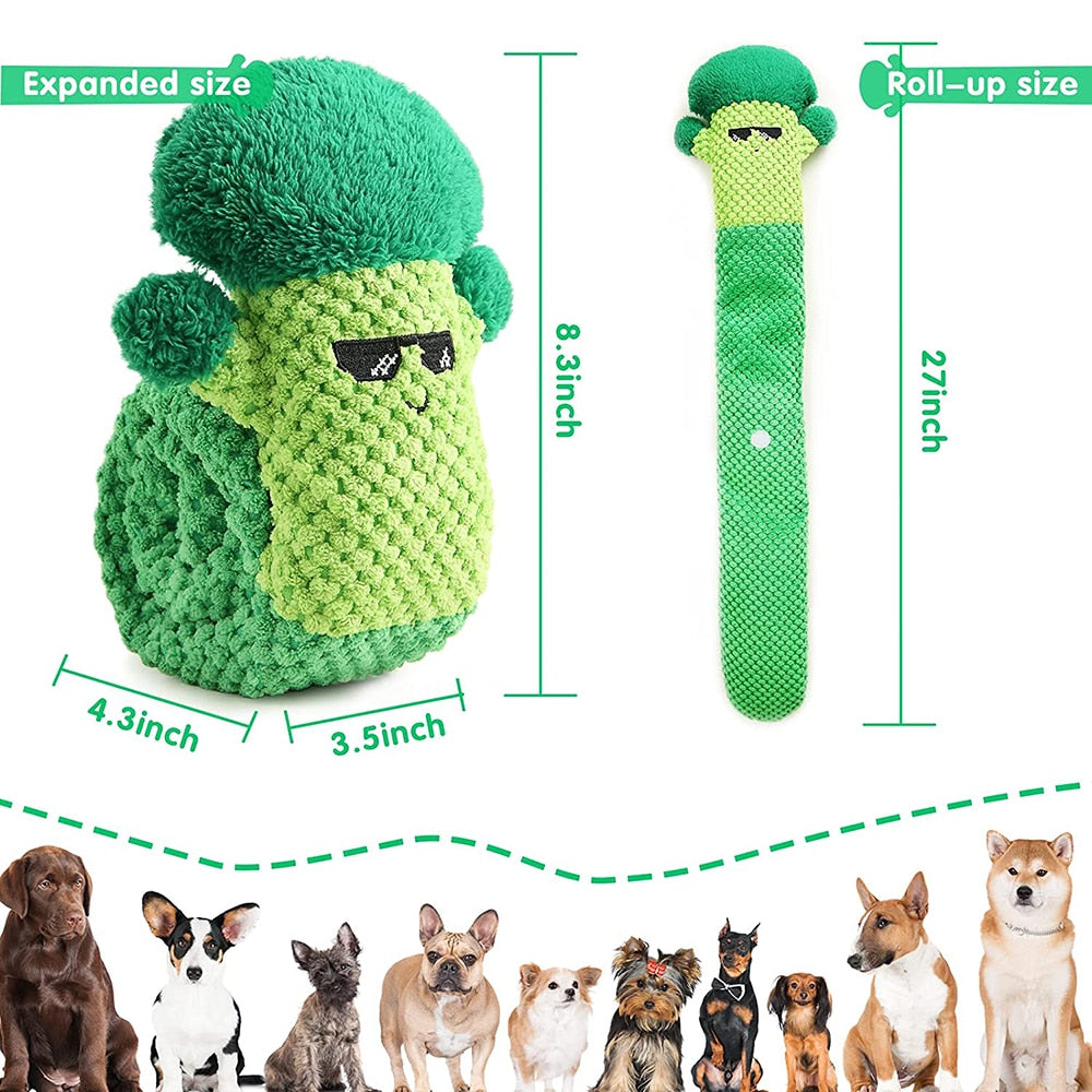 Broccoli Pet Squeaky Snuffle Toy