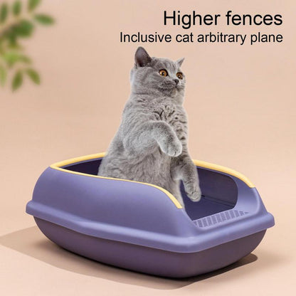 Large Capacity Plastic Cat Litter Box