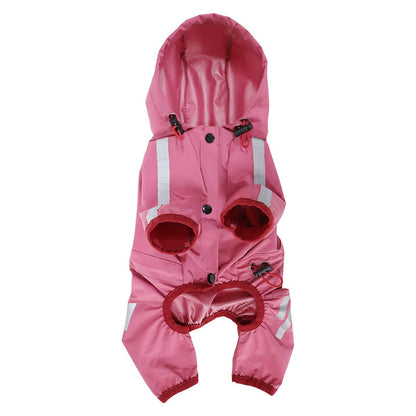 Reflective Hooded Dog Raincoats